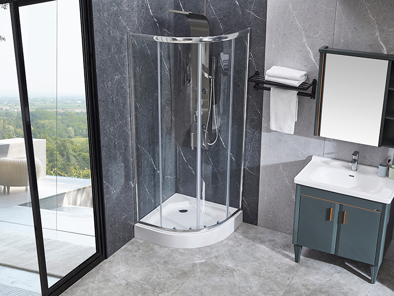 Cabine De Duș Glisantă SE Profil Aluminiu Cromat Pentru Baie Cabine De Duș Glisantă SE Profil Aluminiu Cromat Pentru Baie