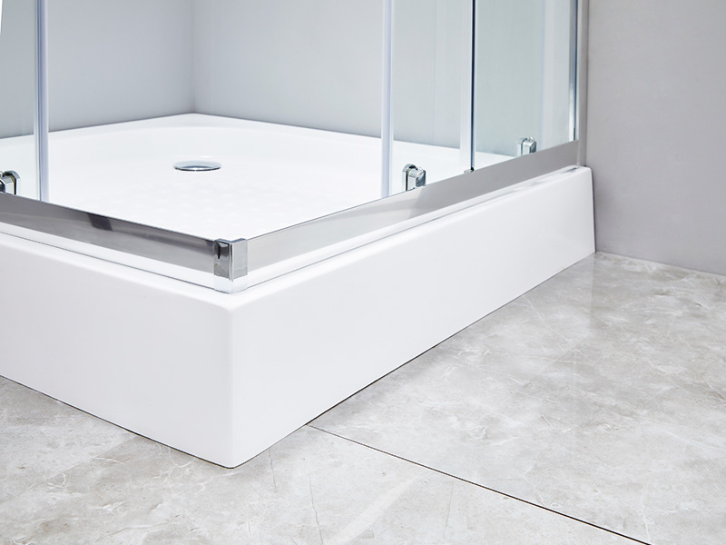 Cabină de duș glisantă baie din sticlă securizată SQ, cu tavă Cabină de duș glisantă baie din sticlă securizată SQ, cu tavă